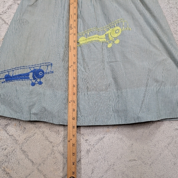 Moulinette Soeurs Dress Womens 10 Blue Stripe Airplane Embroidered Festival Fair - Picture 7 of 11